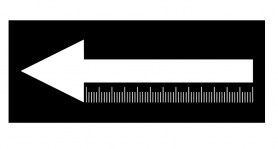strzałka magnetyczna czarna 10x4cm